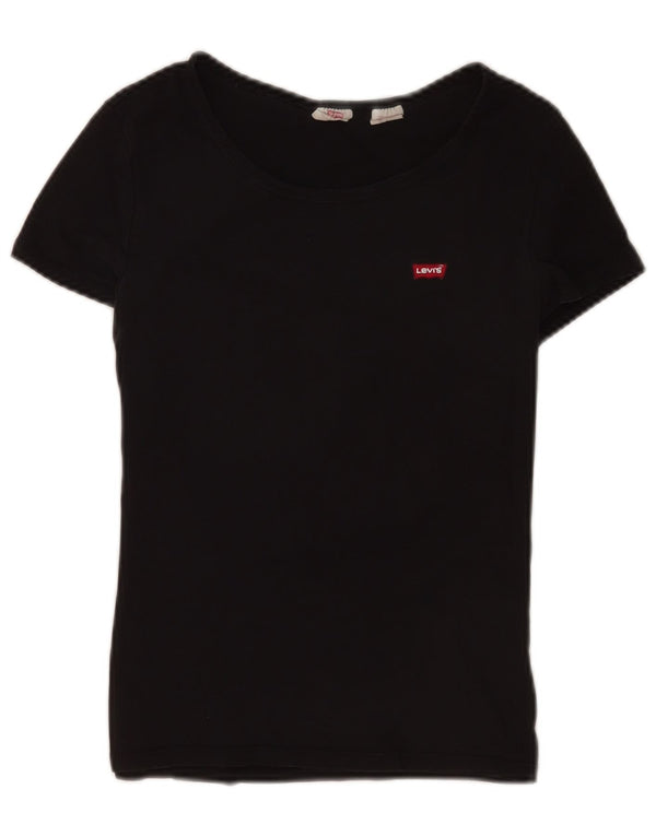 Levi's T-Shirt Femme UK 12 Medium Noir