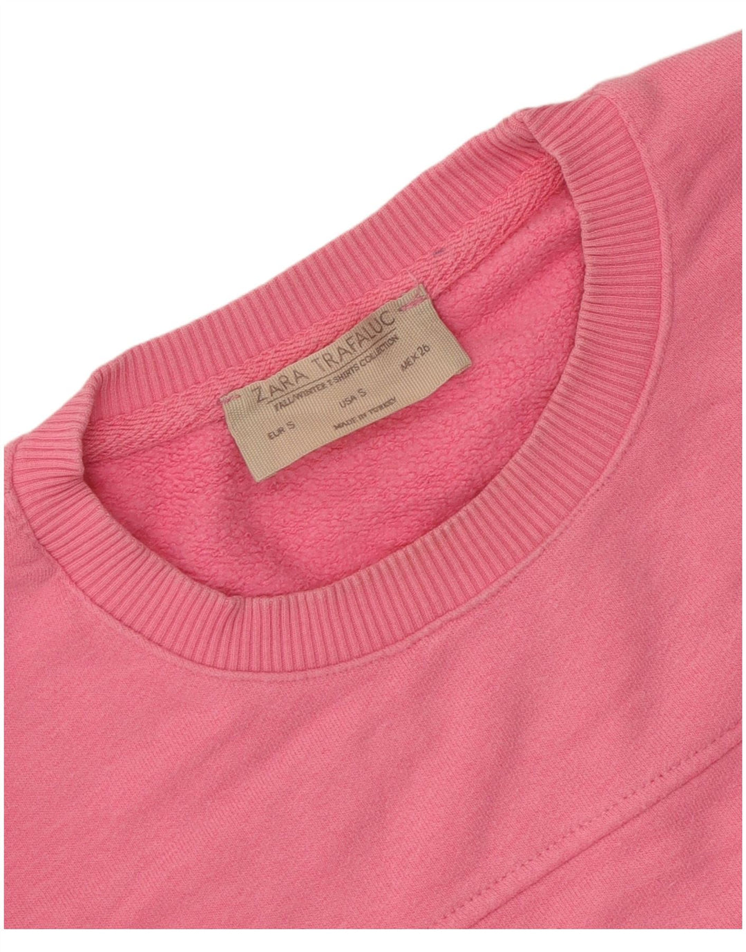 Zara Sweat-shirt surdimensionné pour femme UK 10 Petit Rose