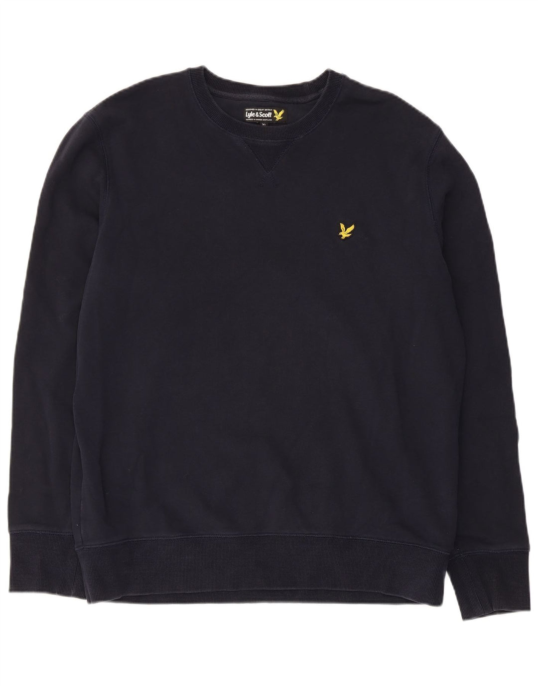 Lyle & Scott Sweatshirt Jumper XL Bleu Marine Coton Homme
