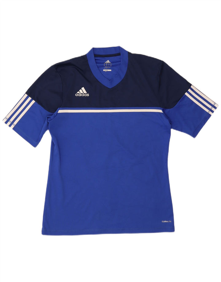 Adidas Homme Marco Graphic T-Shirt Top Bleu Moyen Polyester Colorblock