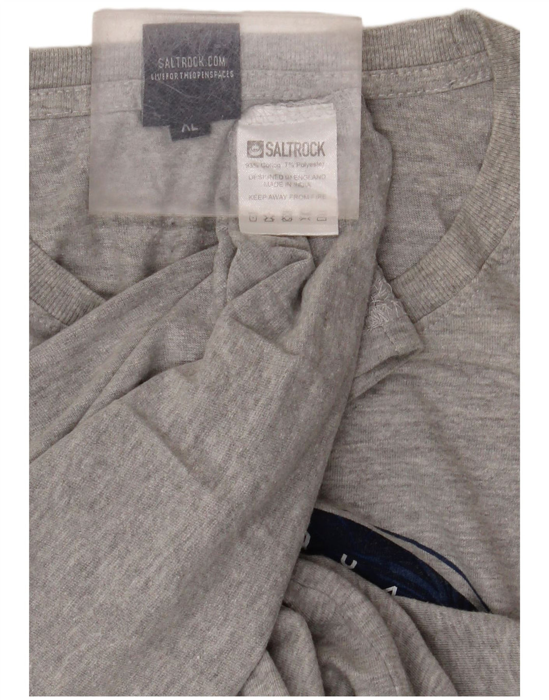 SALTROCK T-Shirt Graphique Homme Top XL Gris Coton