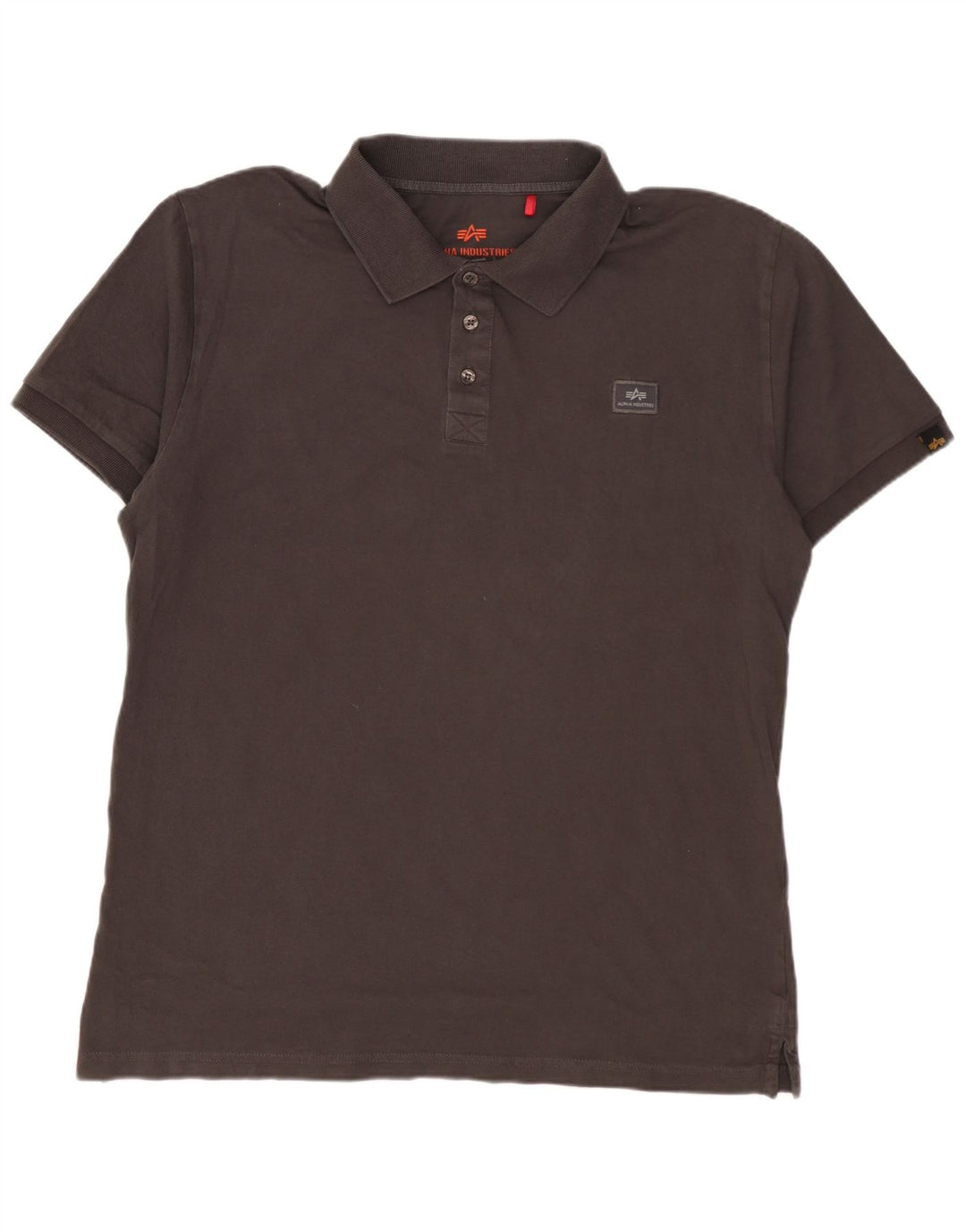 ALPHA INDUSTRIES Polo Homme XL Gris Coton