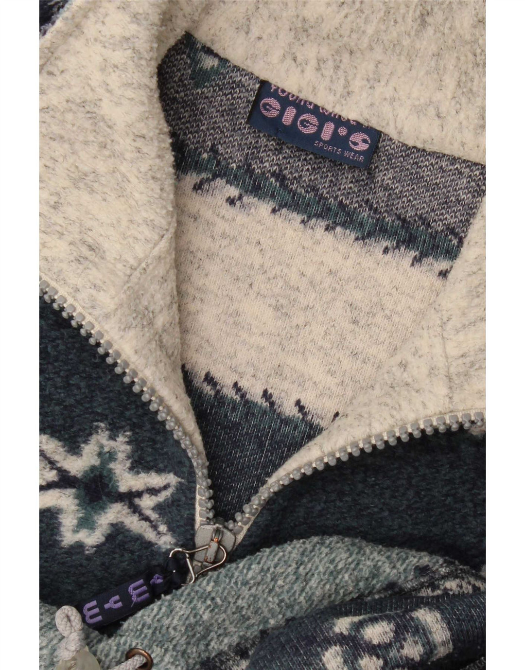 Gigi's Pull col zippé pour homme 2XL Multicolore Fair Isle