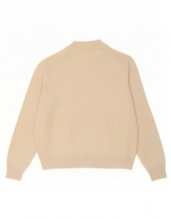 Barbour Pull col roulé pour femme UK 14 Grande laine mérinos beige