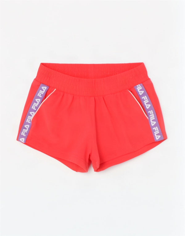 Fila Short de Sport Graphique Fille 11-12 Ans Coton Colorblock Rose
