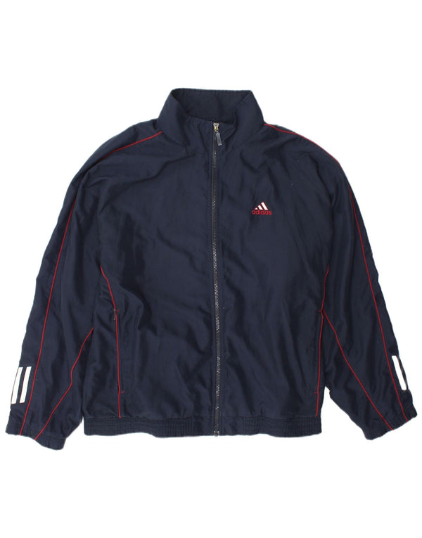 Adidas Veste de survêtement pour homme UK 42/44 Large Bleu marine Polyester