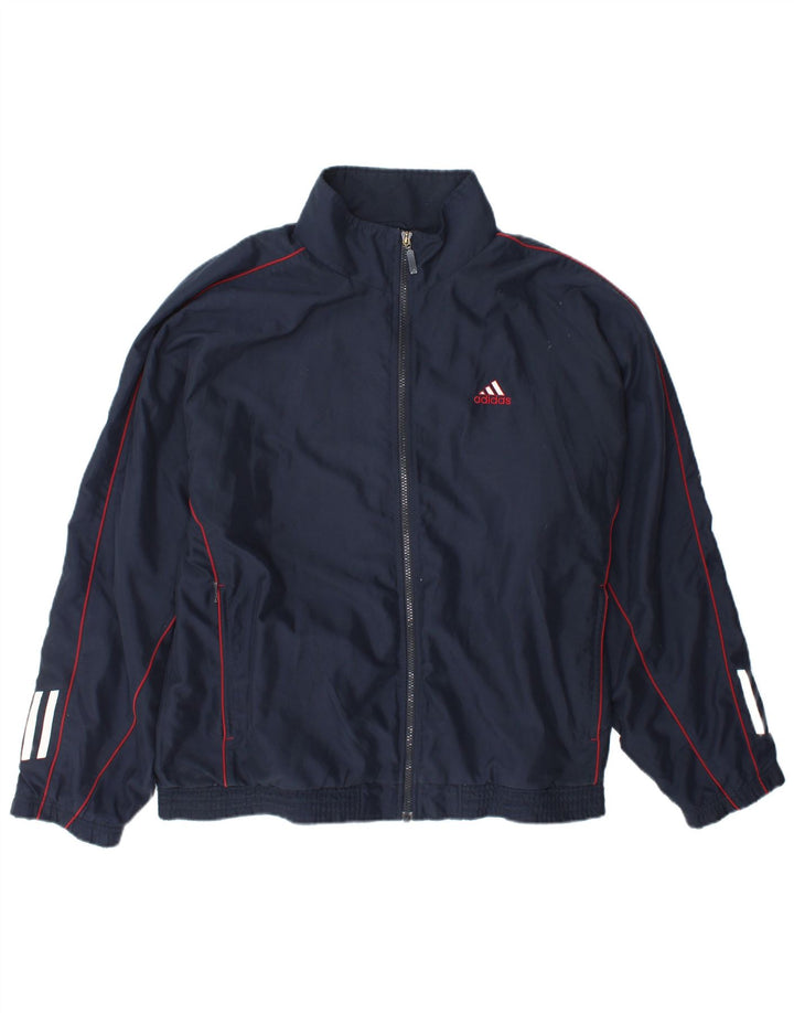 Adidas Veste de survêtement pour homme UK 42/44 Large Bleu marine Polyester