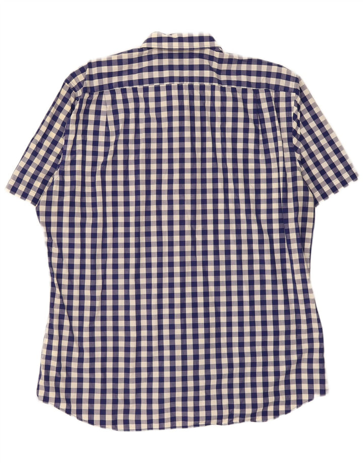 Tommy Hilfiger Chemise ajustée pour homme Taille 45 18 2XL Bleu marine Vichy