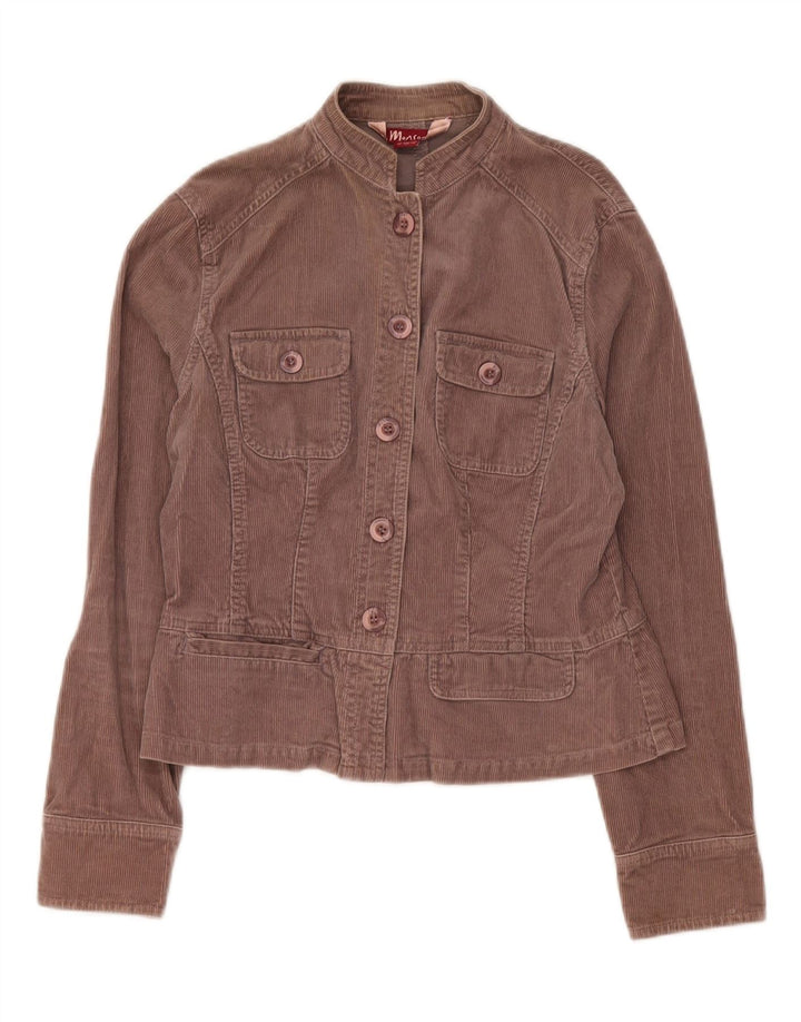 Monsoon Veste courte en velours côtelé pour femme UK 12 Coton marron moyen