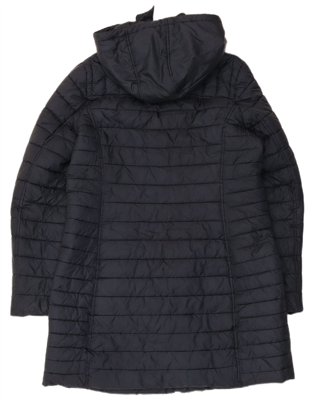 Joules Manteau matelassé à capuche pour femme UK 16 Large Bleu Marine Polyester