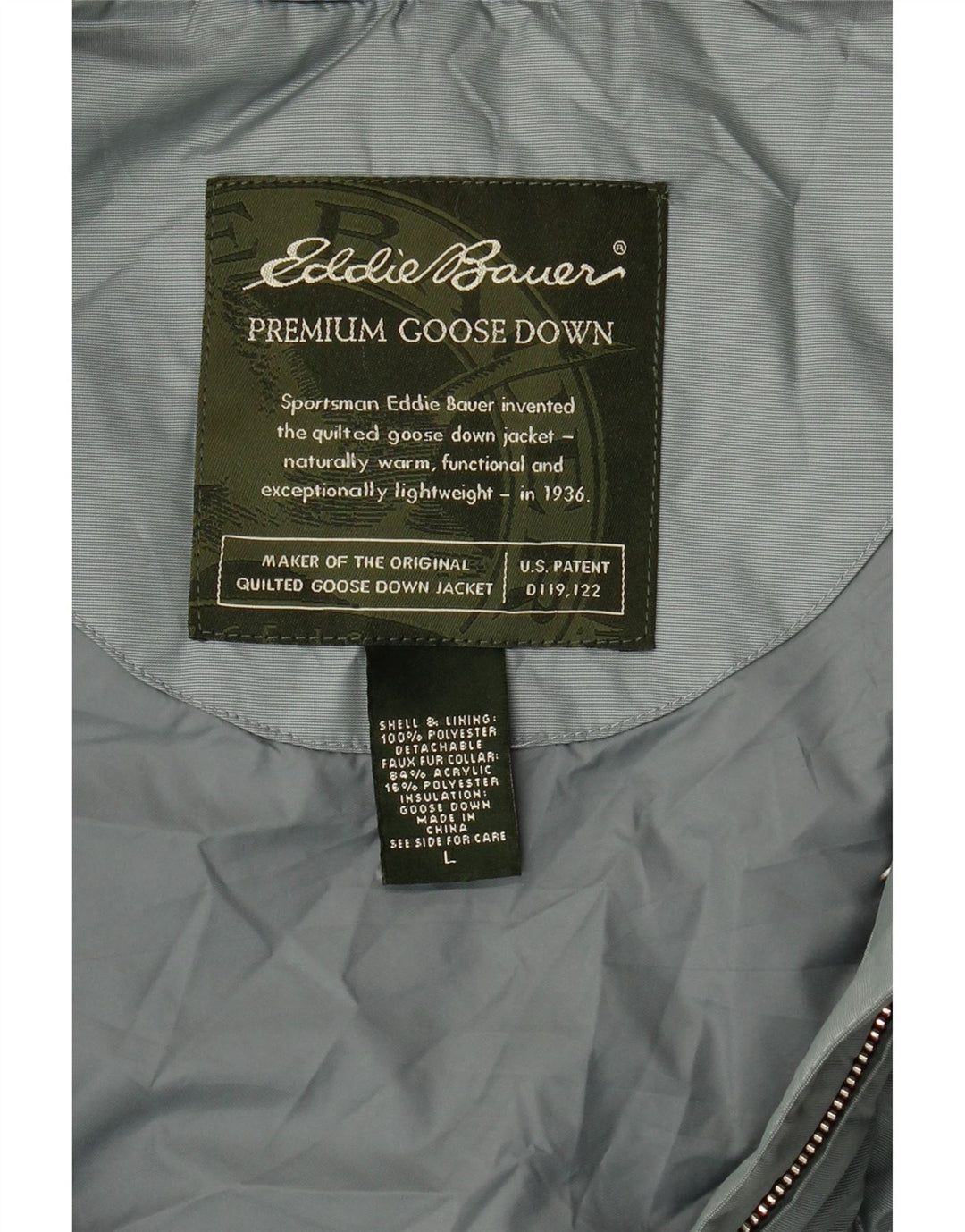 Eddie Bauer Gilet rembourré pour femme UK 16 Large Bleu Polyester
