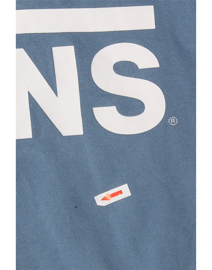 Vans Pull à capuche graphique pour hommes, grand coton bleu