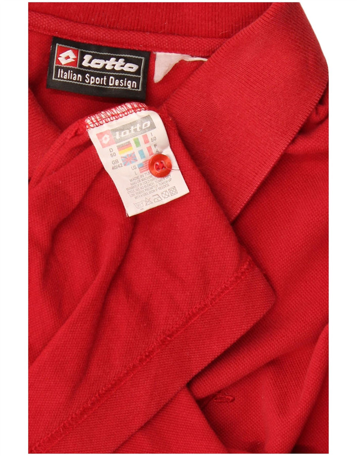 LOTTO Polo Homme UK 40/42 Grand Rouge Coton