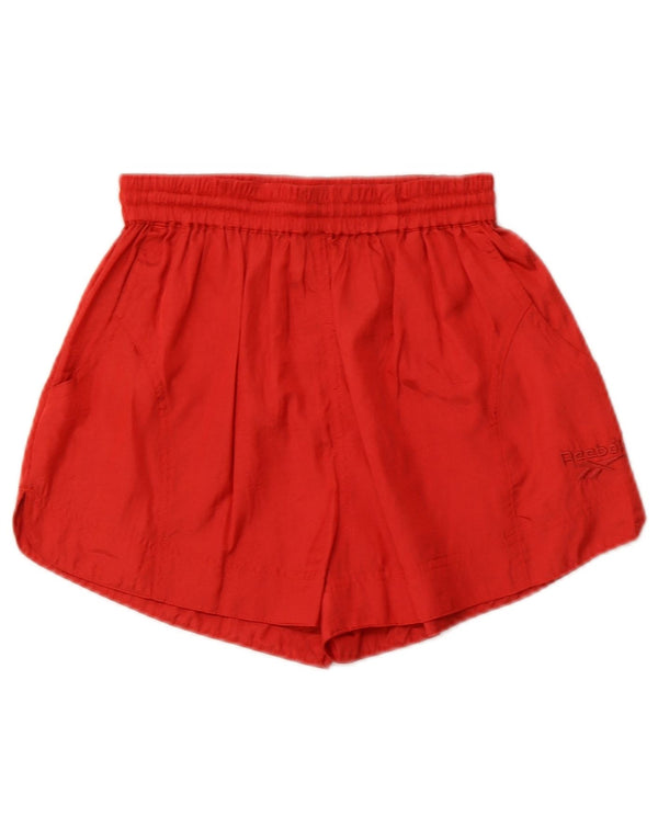 REEBOK Short de sport pour femme UK 10 Small Rouge Nylon