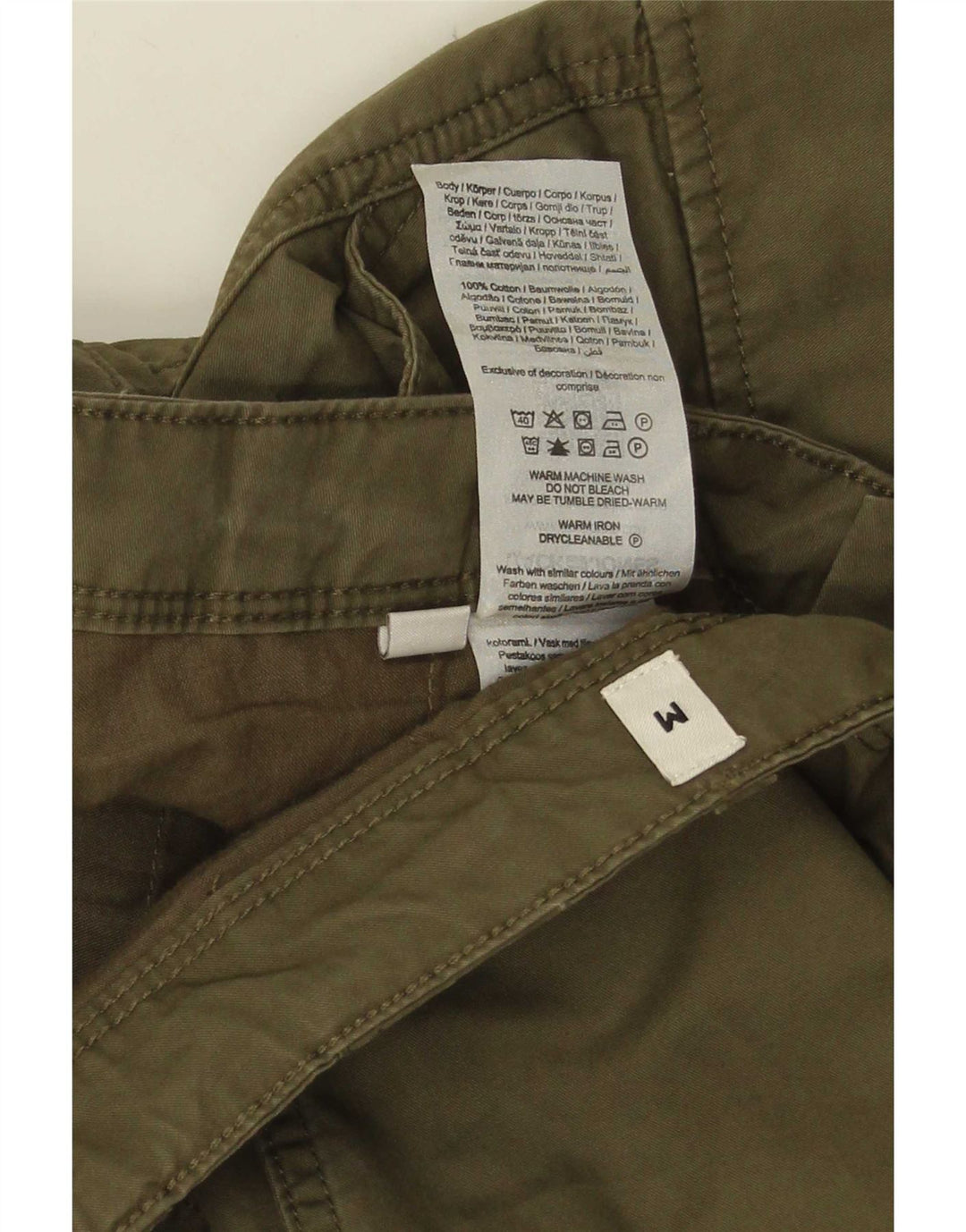 Jack & Jones Short Cargo Homme Medium W34 Kaki Coton