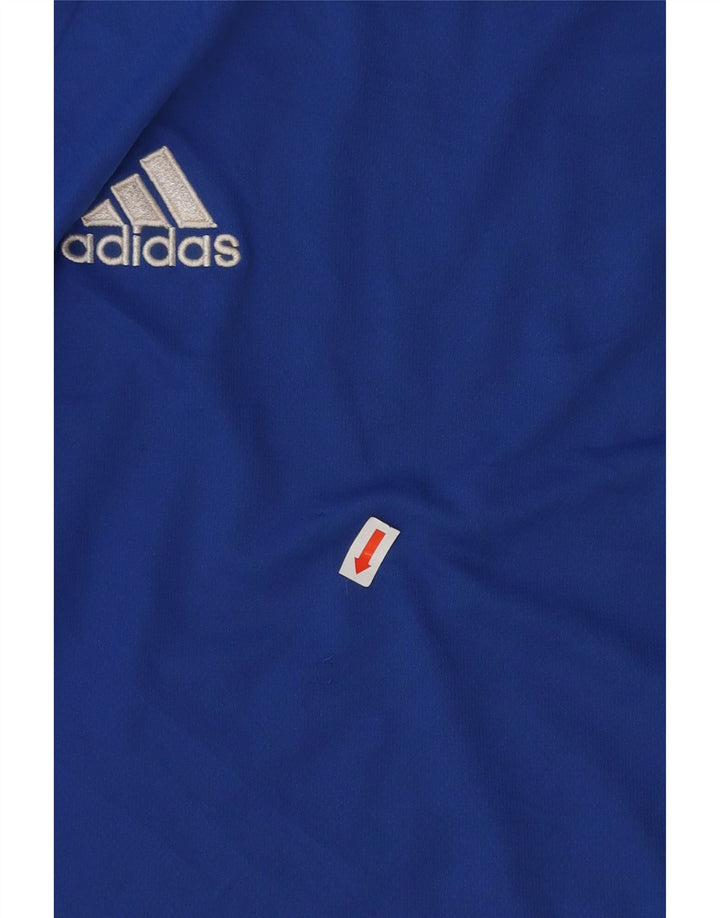 ADIDAS T-shirt Climalite pour hommes, grand bleu, polyester color block