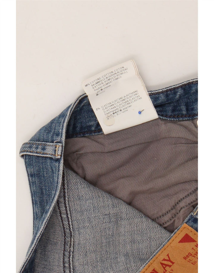 Replay Short en Jean W30 Homme Bleu Moyen Coton