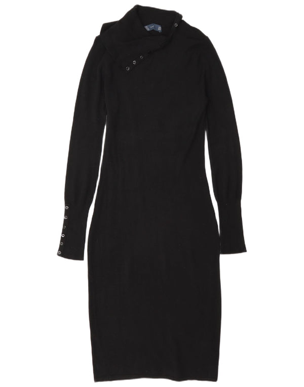 Zara Robe moulante pour femme UK 14 Rayonne noire moyenne
