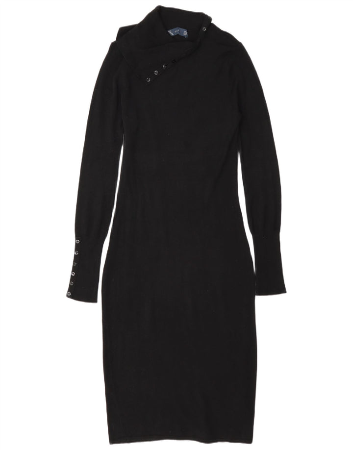 Zara Robe moulante pour femme UK 14 Rayonne noire moyenne