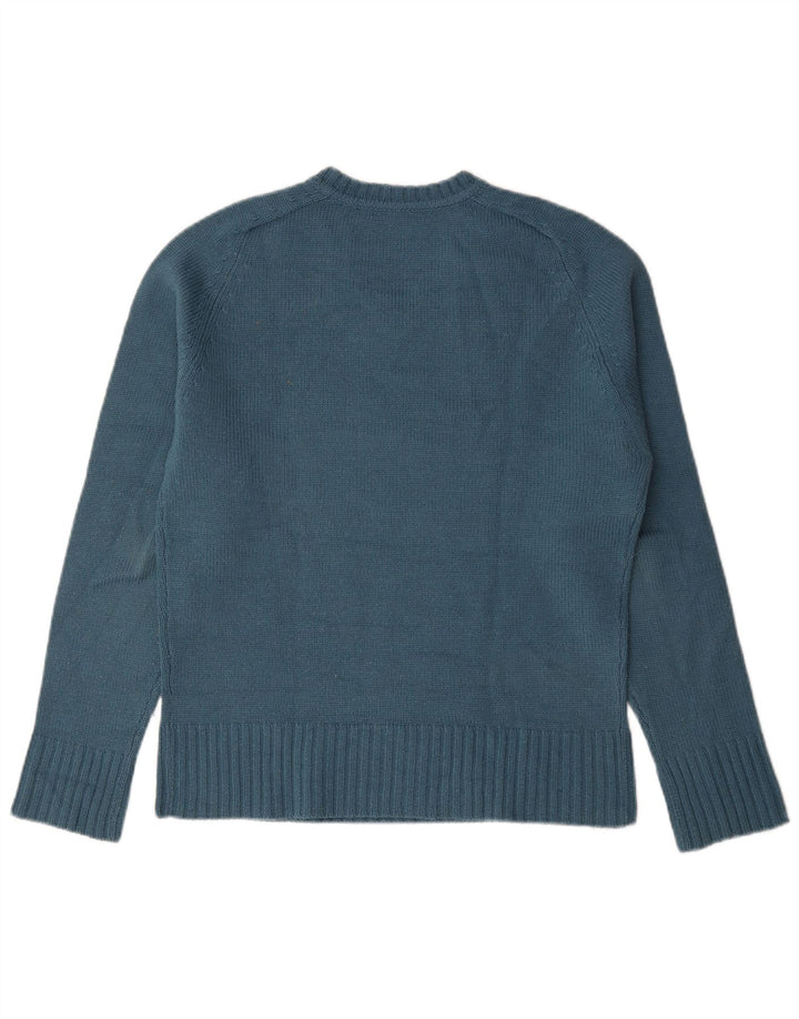 Zara Homme Col V Pull Pull Large Bleu Acrylique