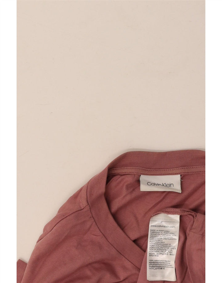 CALVIN KLEIN T-Shirt Graphique Femme UK 18 XL Coton Rose