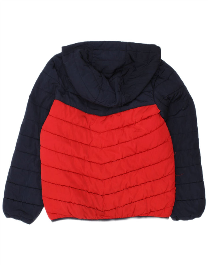 Joules Veste matelassée à capuche pour garçon 7-8 ans Bleu marine Colourblock