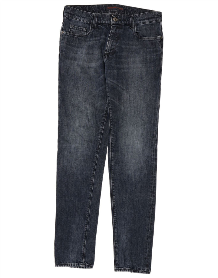 Trussardi Jean Slim W32 L34 Bleu Coton Homme
