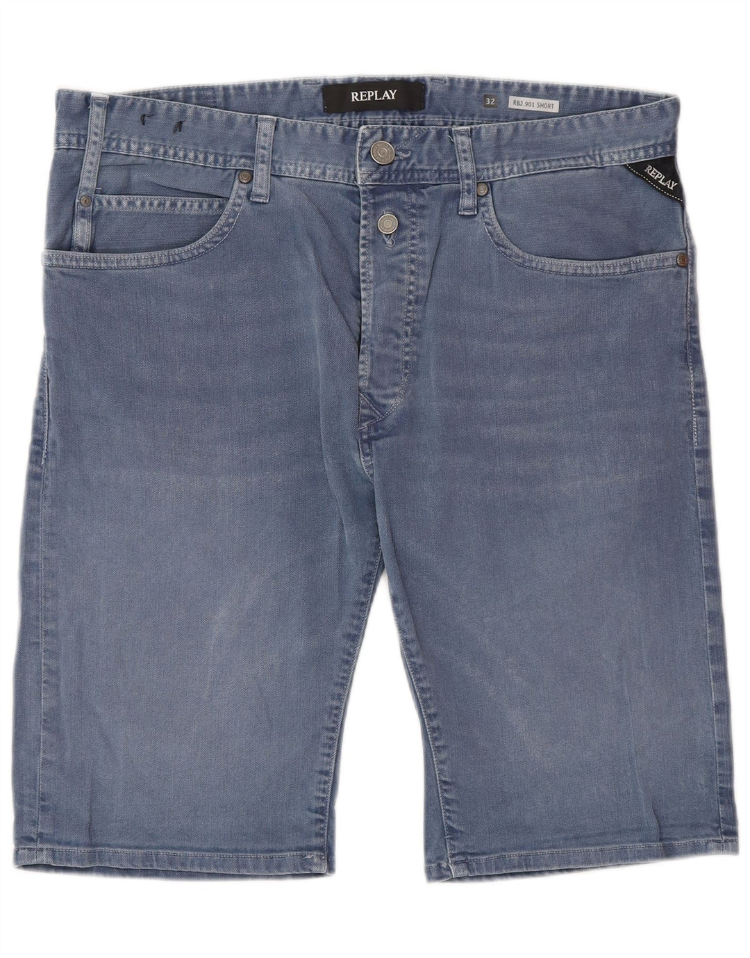 REPLAY Short en Jean W32 Homme Bleu Moyen Coton