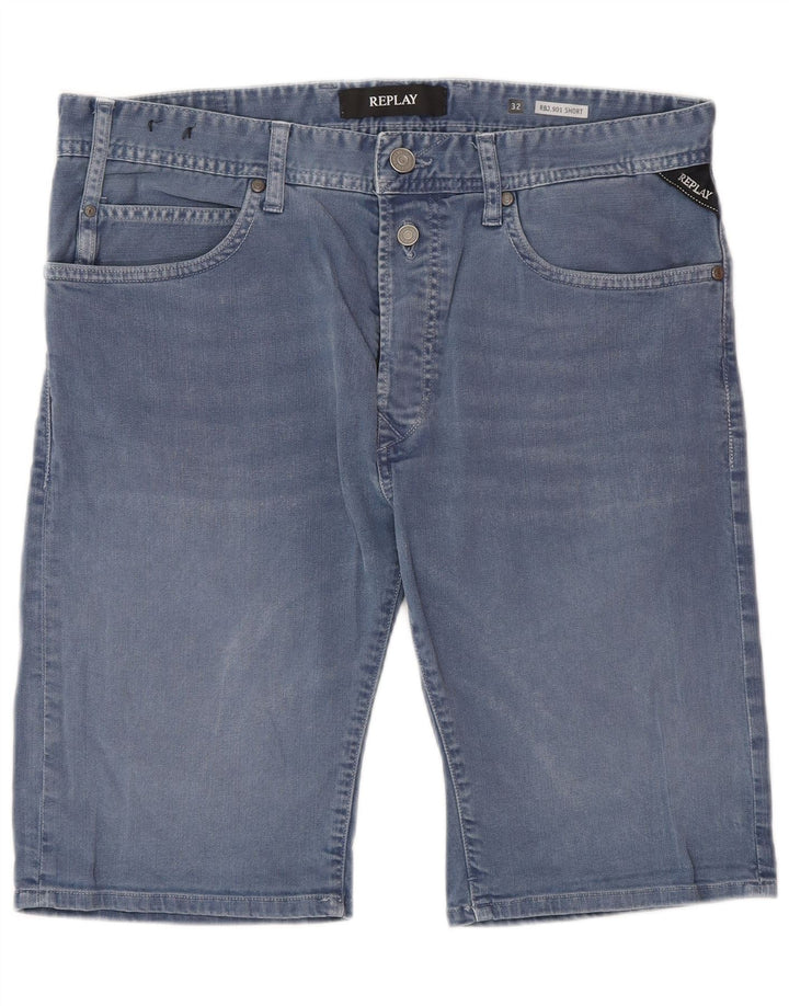 REPLAY Short en Jean W32 Homme Bleu Moyen Coton