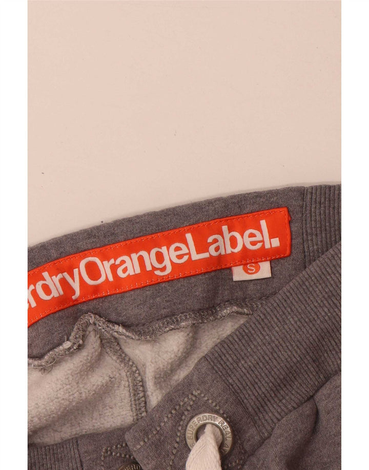 Superdry Pantalon De Survêtement Femme UK 10 Petit Gris Coton