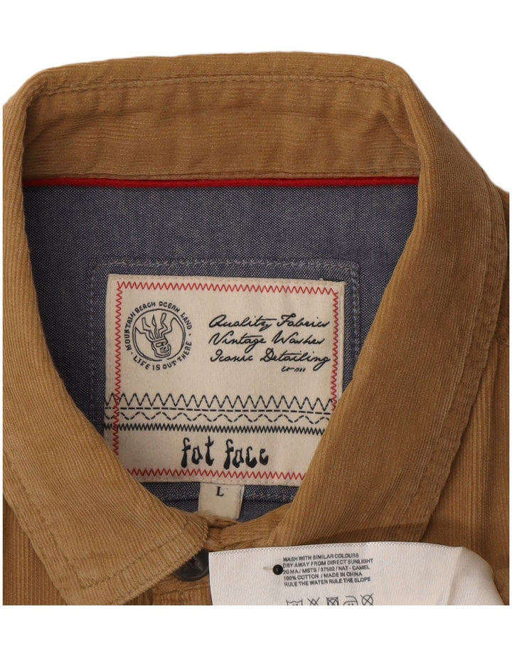 Fat Face Chemise Velours Côtelé Homme Large Beige Coton
