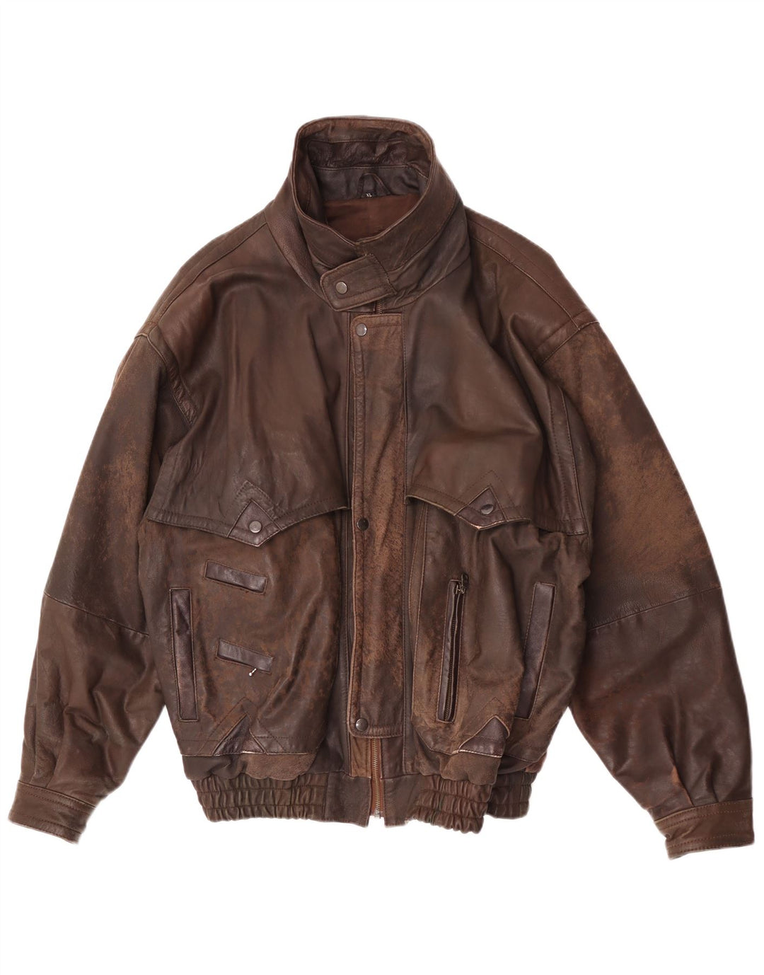 veste en cuir homme vintage UK 42 XL Marron