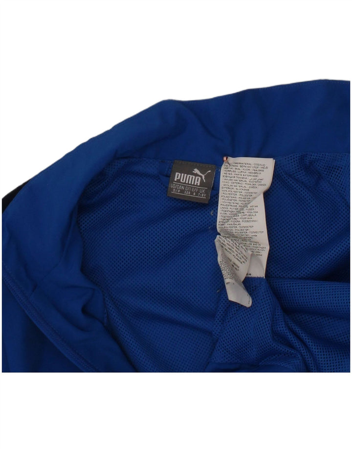 PUMA Veste de survêtement graphique pour garçon 7-8 ans Bleu colour block