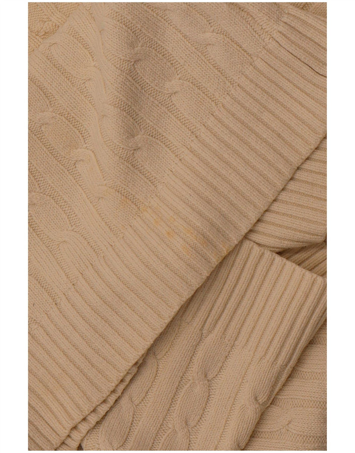 CREW CLOTHING Pull col V pour Femme UK 18 XL Coton Blanc cassé