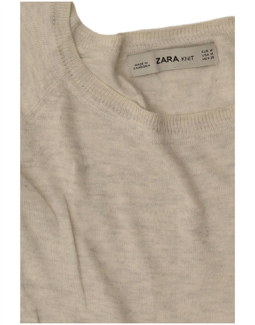 Zara Pull col bateau pour femme UK 14 Gris moyen
