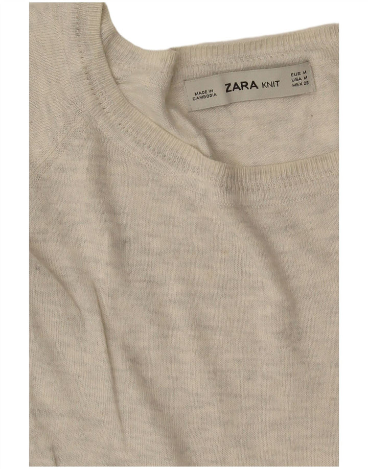 Zara Pull col bateau pour femme UK 14 Gris moyen