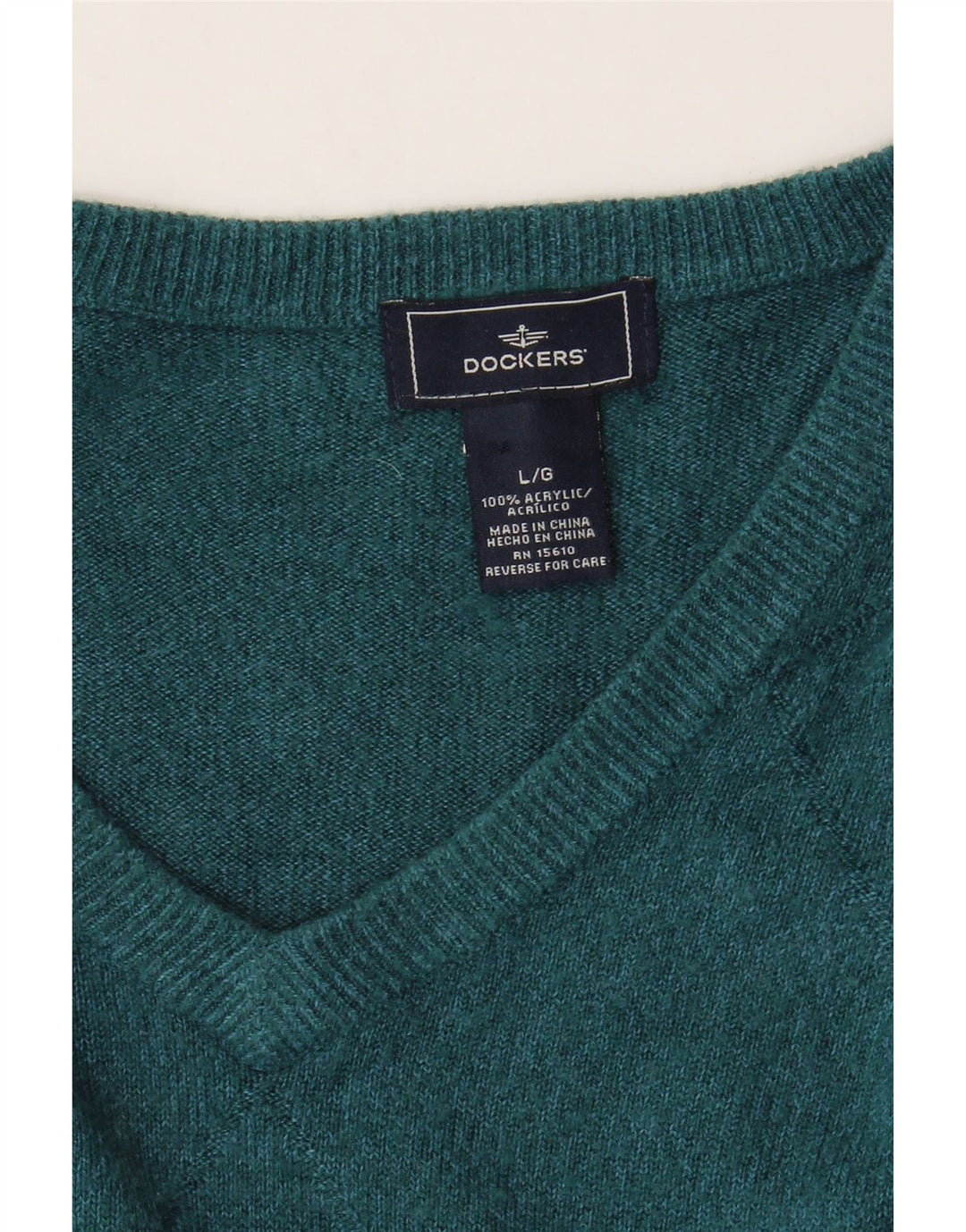 Dockers Pull col V pour homme en acrylique bleu Taille L