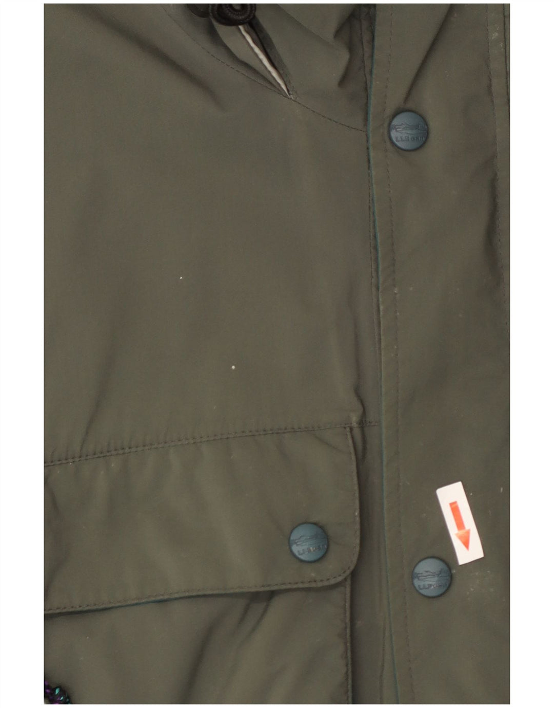 L.L.Bean Veste utilitaire à capuche pour homme UK 40 Large Kaki Nylon