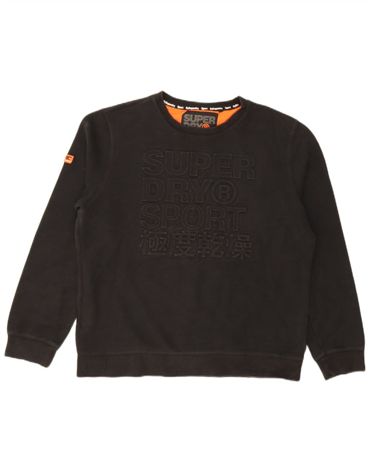 Superdry Sweat-shirt graphique pour homme 3XL Noir Coton