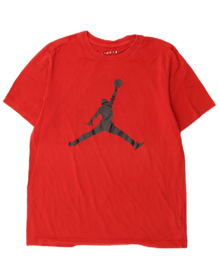 Jordan T-shirt graphique pour homme en coton rouge moyen