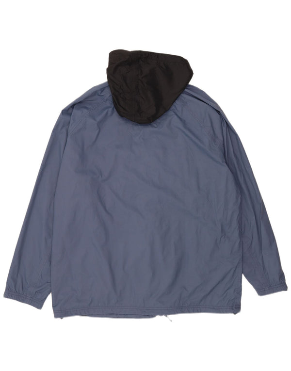 Timberland Veste de pluie à capuche pour homme UK 44 2XL Bleu Colorblock Nylon