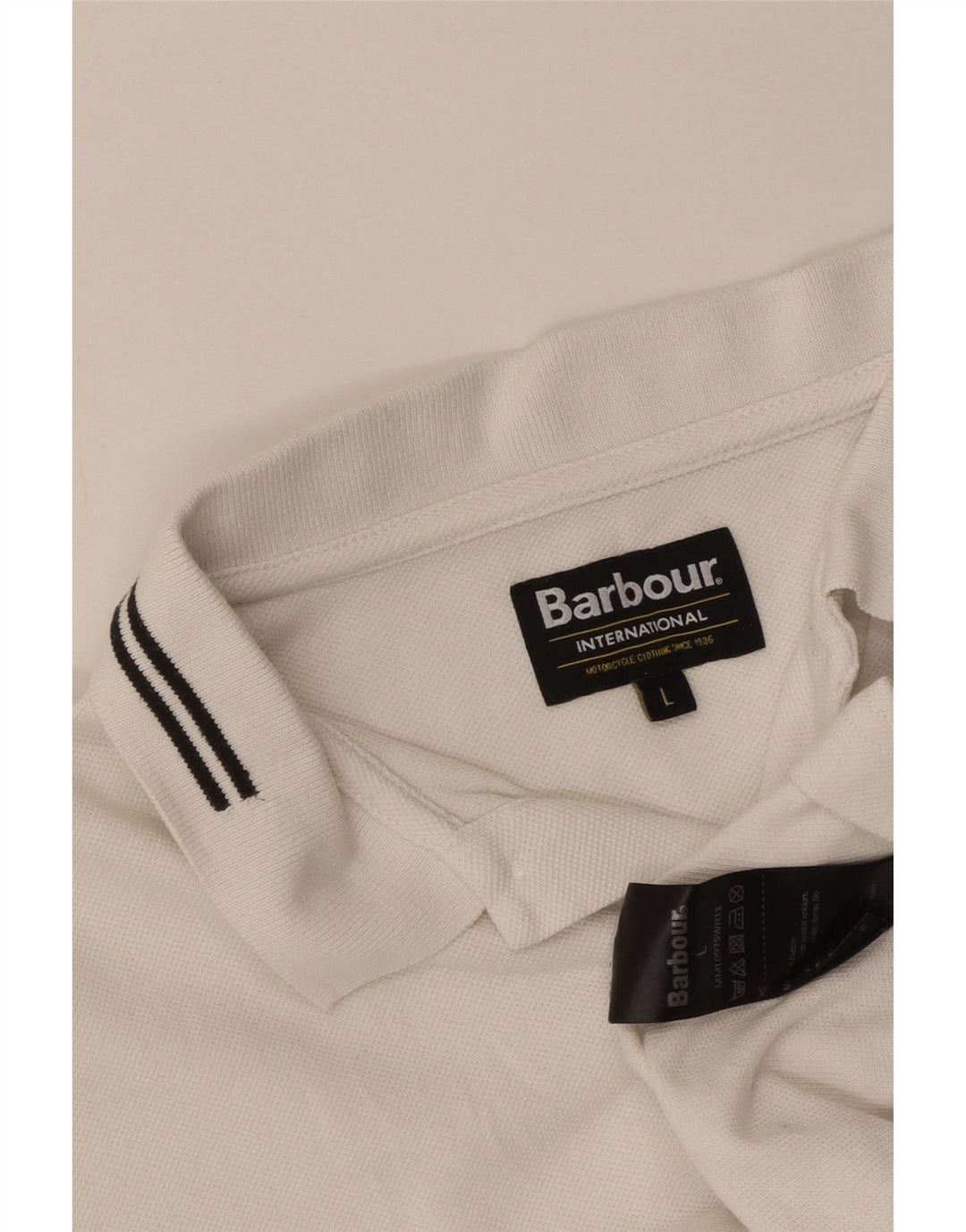 Barbour Polo Homme Grand Coton Blanc