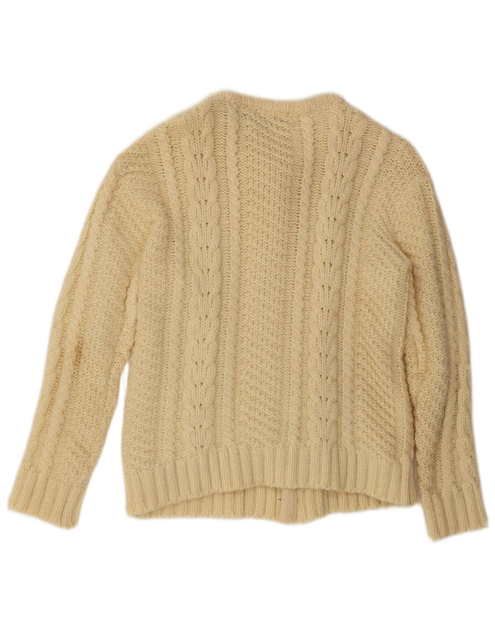 MONTAFON Womens Crop Cardigan Sweater EU 48 2XL Beige