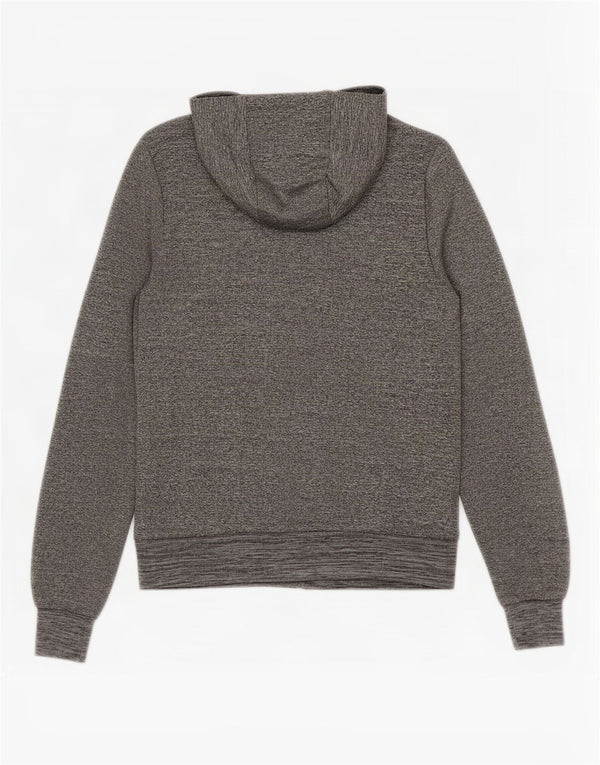 Ellesse Pull à capuche zippé pour femme UK 8 Petit Gris Colorblock Polyester