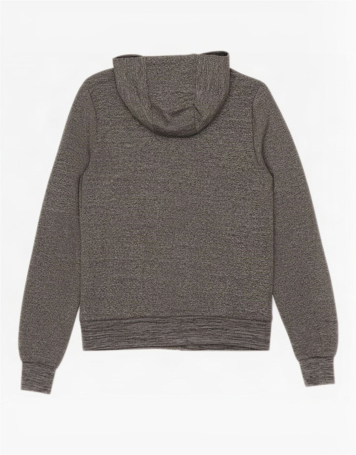 Ellesse Pull à capuche zippé pour femme UK 8 Petit Gris Colorblock Polyester