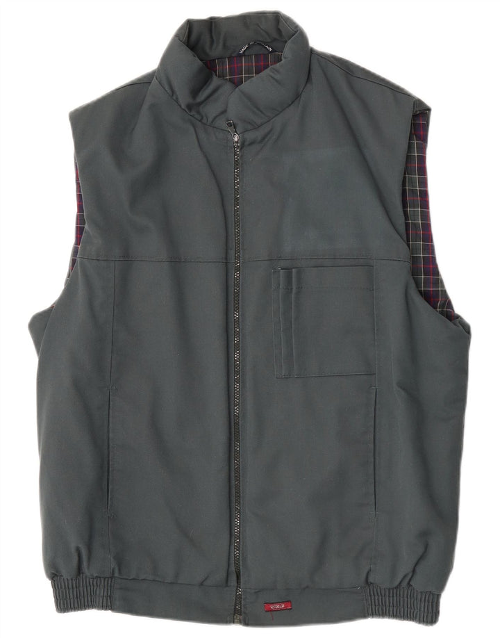 gilet homme vintage UK 38 Polyester gris moyen