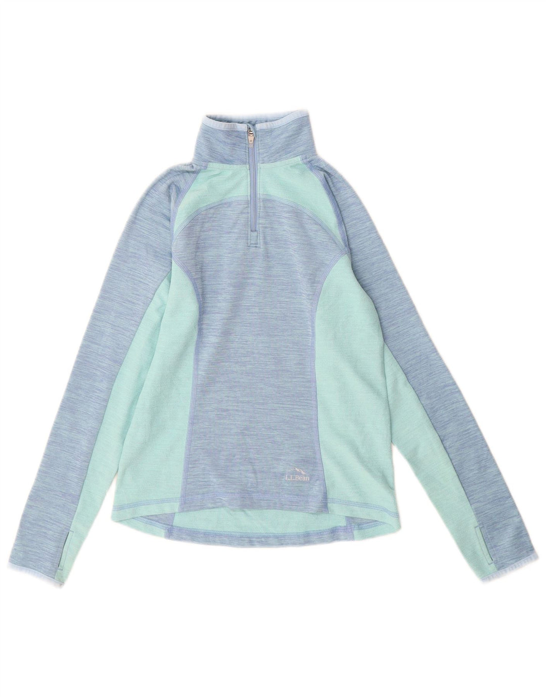 L.L.Bean Haut de Survêtement Pull Fille 7-8 Ans Petit Bleu Colorblock
