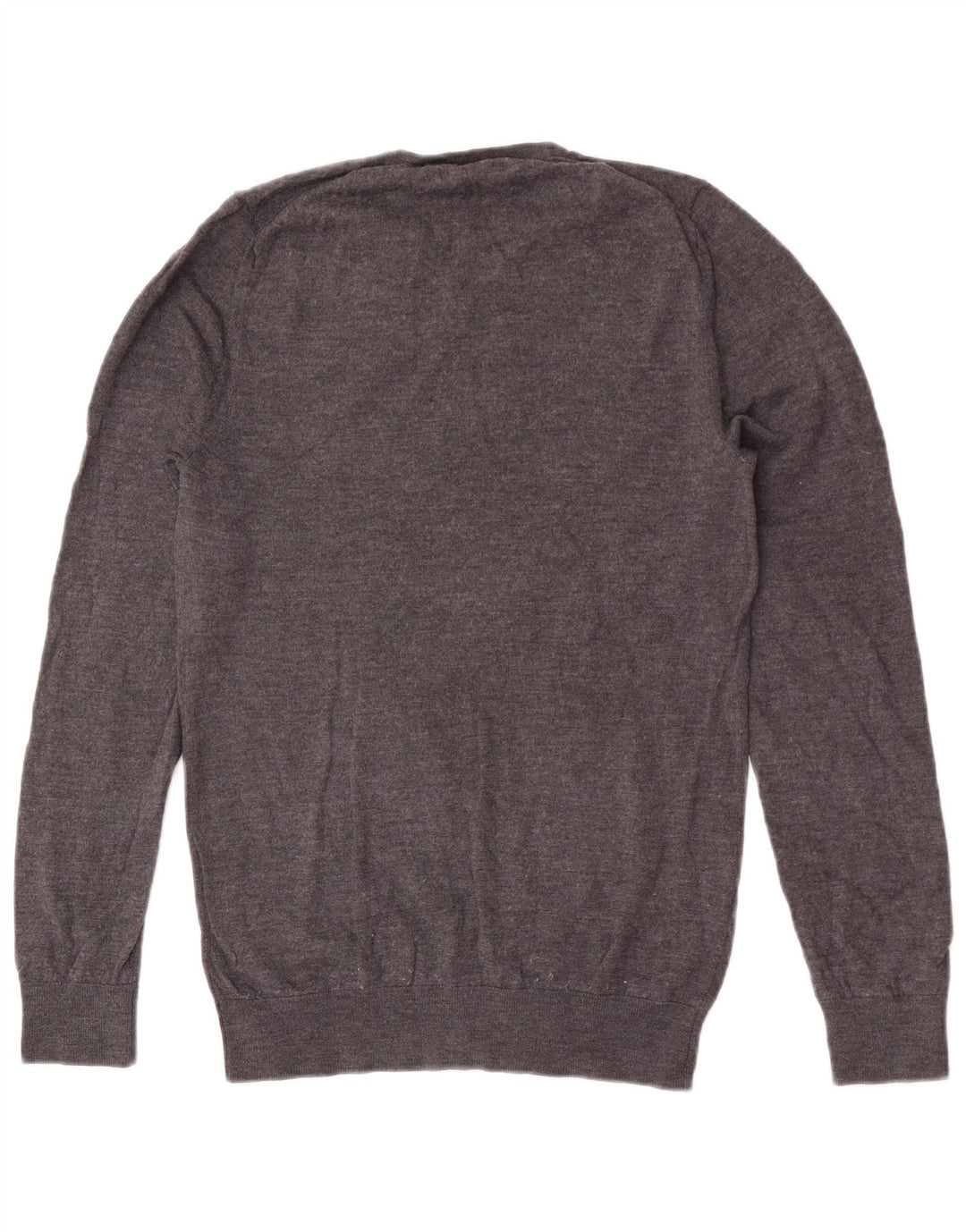 Marks & Spencer Pull col V pour homme en laine mérinos Gris Taille S