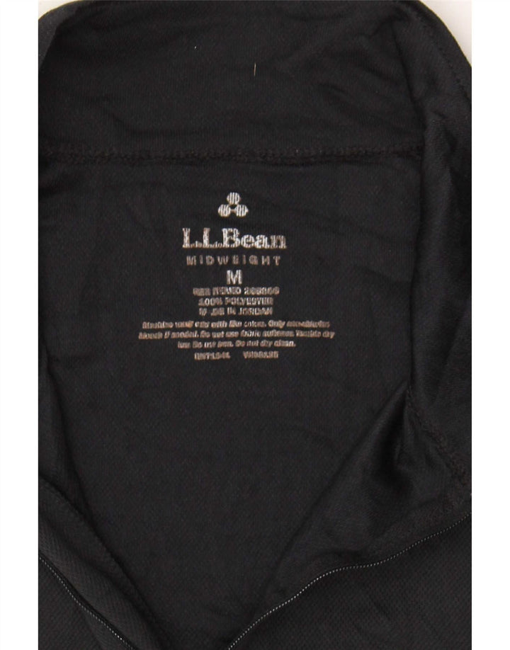 L.L.Bean Haut à col zippé pour homme à manches longues en polyester noir moyen