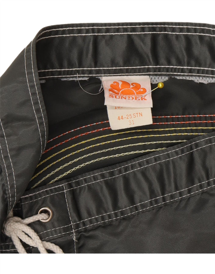 Sundek Short de Bain Homme Nylon Colorblock Gris Moyen